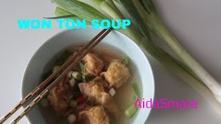 WON TON SOEP RECEPT in15 minuten klaar chinese dimsum AIDA SMORE [upl. by Rehotsirk378]