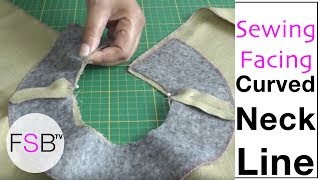 Sewing Facing to Curved Necklines [upl. by Htederem]