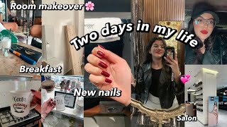 VLOG  two days with me  room makeover  new nails  breakfast  shopping  gym for the first time [upl. by Anura]