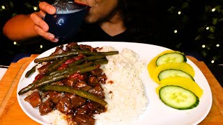 ASMR Mongolian Beef amp Rice  Cucumber amp Yellow Pickled Radish  Eating Sounds  No Talking [upl. by Vacla]