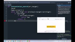 Interpolation Search Algorithm  python [upl. by Ahker]
