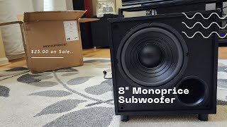 2500 Monoprice Subwoofer  8 inch driver  60 W  8248 [upl. by Aronas199]