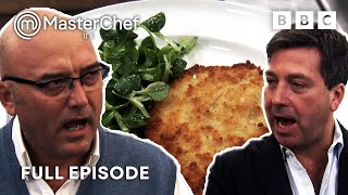 John Torodes Butterflied Breaded Chicken Schnitzel  S7 E11  Full Episode  MasterChef UK [upl. by Kahler]