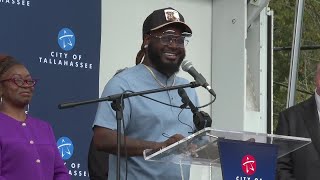 Tallahassee native TPain honored with street renaming ceremony and key to the city [upl. by Ellegna]