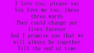 Celine Dion  I love you lyrics [upl. by Isolde]