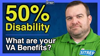 VA Benefits with 50 ServiceConnected Disability  VA Disability  theSITREP [upl. by Byrn735]