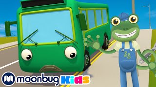 Geckos Garage Songs  5 Green Buses  Nursery Rhymes amp Kids Songs  Vehicle Song [upl. by Lonergan]