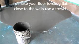 Self Leveling Floor Compound Howto Prepare and Put Concrete Floor Leveling MrYoucandoityourself [upl. by Ahsenor]