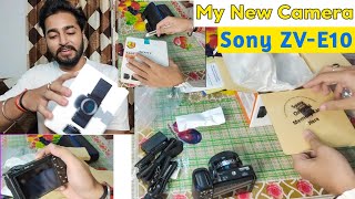 My First New Camera Unboxing  Sony ZV E10 Unboxing [upl. by Murvyn]