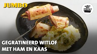 Wat eten we Gegratineerde witlof met ham en kaas [upl. by Scoville886]