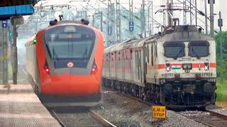 Dangerous Trains Speed at 130 kmph Speed  Vande Bharat  Duronto  Rajdhani at Full Speed train [upl. by Leirraj]