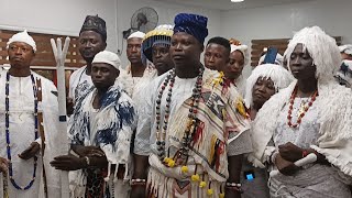 OGBONI AWO MIMO PERFORM LAST RITES FOR ALAAFIN OF OYO TO BID HIM GOODBYE FROM THEIR MIDST [upl. by Peck]