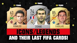 FIFA 22  ICONS AND THEIR LAST FIFA CARDS 😱🔥 ft Zidane Ronaldo Casillas… etc [upl. by Adnuhsal928]