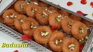 Badusha Sweet in Kannada  ಬಾದೂಸಾ ಸ್ವೀಟ್  Easy Badhusha Recipe in Kannada  Rekha Aduge [upl. by Pompei]