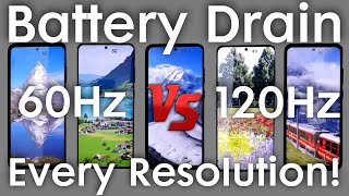 Samsung Galaxy S20 Ultra Battery Drain Test  60Hz VS 120Hz [upl. by Lontson838]