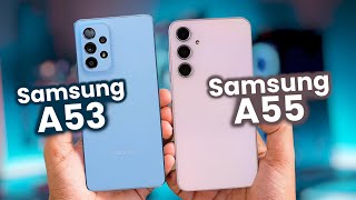 Samsung A55 vs Samsung A53 ¿vale la pena el cambio [upl. by Osrit]