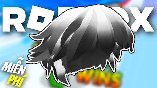 Roblox Cách lấy free tóc nam UGC Limited Black amp White Spiky Hair trong Race Clicker [upl. by Neely735]