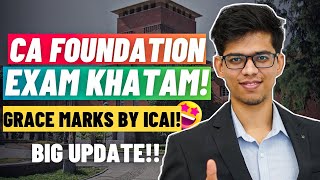 CA foundation EXAM khatam Grace marks by ICAI🥳 RESULT DATE CA foundation september 24  CA [upl. by Lauritz]