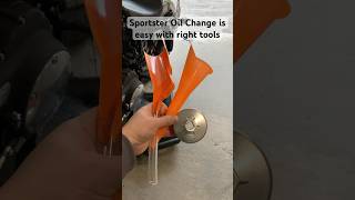 Sportster oil change is lot easier with special tools [upl. by Gardner492]