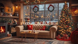 Christmas Day Snow amp Fireplace  Cozy Ambience for a Calm and Relaxing Winter  Relaxing ASMR [upl. by Merritt198]