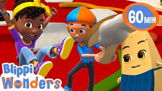 Blippi and Meekah make Pizza with Paola the parmesan cheese  Blippi Wonders Educational Videos Kids [upl. by Clemmie]