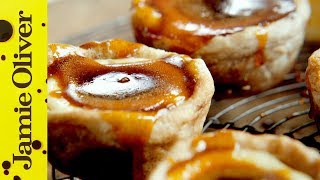 Jamies Quick Portuguese Custard Tarts [upl. by Kcirredal597]