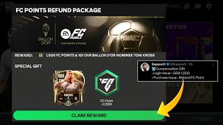 LOGIN GLITCH COMPENSATION GIFT PACKAGE IS HERE 🎁😱 DO THIS NOW TO GET THIS GIFT PACKAGE ✅ TONI KROOS🆓 [upl. by Horodko]