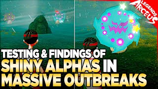 Finding How to Get Shiny Alpha Pokemon in Massive Mass Outbreaks  Pokemon Legends Arceus [upl. by Norina731]