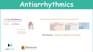 Antiarrhythmic Agents Pharmacology Classifications Examples and Notes [upl. by Ayanal]