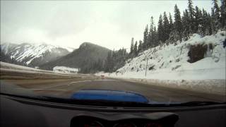 Dashcam  Highway5 Coquihalla winter driving on the Smasher Dec 2011 2005 Subaru WRX STi [upl. by Ylenats]