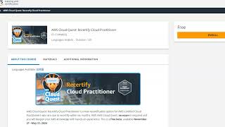 Recertify Your AWS Cloud Practitioner For FREE Through AWS Cloud Quest Through May 31 2024 [upl. by Castara470]