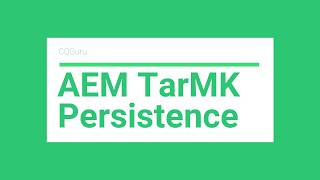 AEM Persistence TarMk amp MongoMK Series 2 AEM with TarMK [upl. by Atalante]