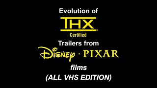 Evolution of THX trailers VHS from Disney and Pixar films 19962005 [upl. by Witty]