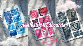 Aesthetic Moodboard Painting Ideas  Acrylic painting  3 easy Moodboards  Moodboard compilation [upl. by Charlene149]