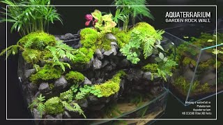 Making a waterfall Paludarium For Guppy Fish l stepbystep l No filter l No co2 l Aquaterrarium [upl. by Gaughan]