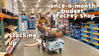 Once A Month Budget Grocery Shop and Haul  Costco and Aldi [upl. by Oznola700]