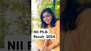 NII PhD Result 2024 phdentrance nii phdentrance biotechnology biologicalsciences jrf phd [upl. by Mata565]