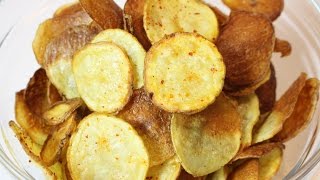 Rezept KARTOFFELCHIPS einfach selber machen  DIYCHIPS OHNE FRITEUSE [upl. by Di]