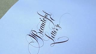 Calligraphy handwriting Copperplate [upl. by Ailisab]