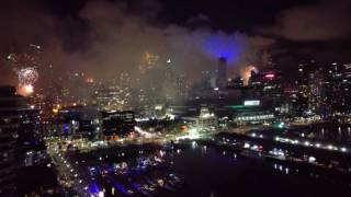 Melbourne New Year midnight fireworks 2017 [upl. by Ander]