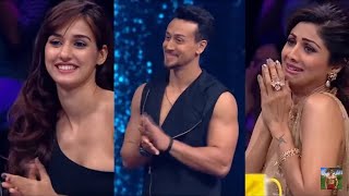 Tiger Shroff performing stunts at SUPER DANCER with Ritik and Disha Patani [upl. by Tuchman655]