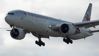 Air Canada Boeing 777333ER Amazing Approach and Landing at Lisbon Airport [upl. by Ailisec]