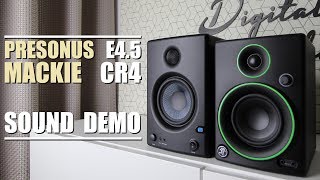 Mackie CR4 vs Presonus Eris E45  Sound Demo w Bass Test [upl. by Oniger]