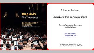 Brahms Symphony No3 in F major Op90  Boston Symphony Orchestra  Andris Nelsons [upl. by Jacquie335]