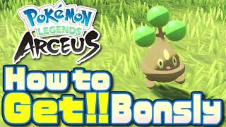 How to Get Bonsly in Pokemon Legends ArceusBonsly Location [upl. by Miksen]