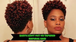 Bantu Knot Out on Tapered Natural Hair  How to  MissKenK [upl. by Stoecker441]