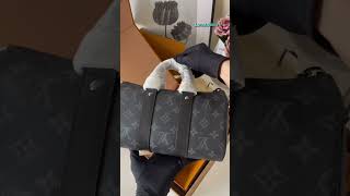 Louis Vuitton Monogram Taurillon Keepall Bandouliere 25 Black 2 Way Bag Edizione limitata fashion [upl. by Hillyer]