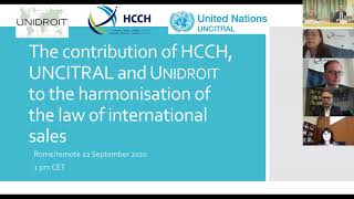 Opening Addresses at the UNIDROIT UNCITRAL HCCH Tripartite Conference on 22 September 2020 [upl. by Cahra]