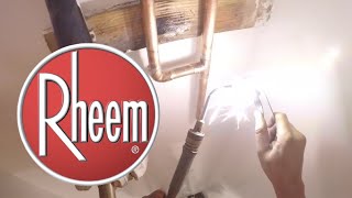 Installing Rheem ProTerra hybrid water heater  APPRENTICE PLUMBER VLOG 2 [upl. by Atinal]