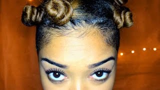 How To  Bantu Knots on Natural Hair  Bri Hall [upl. by Erle]